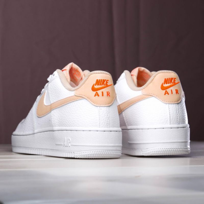 Sepatu Air Force White Peach Original Premium Quality Sneakers Wanita