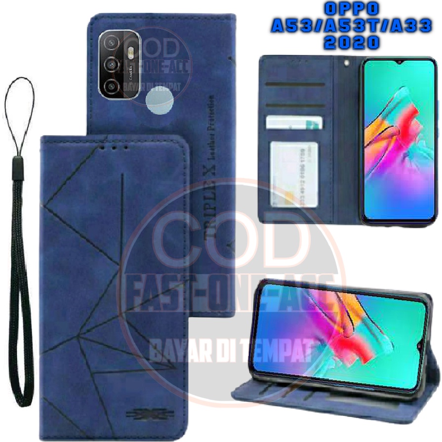 CASE HP OPPO A53/A53T/A33 2020  - CASING DOMPET MOTIF -FLIP COVER SARUNG HP