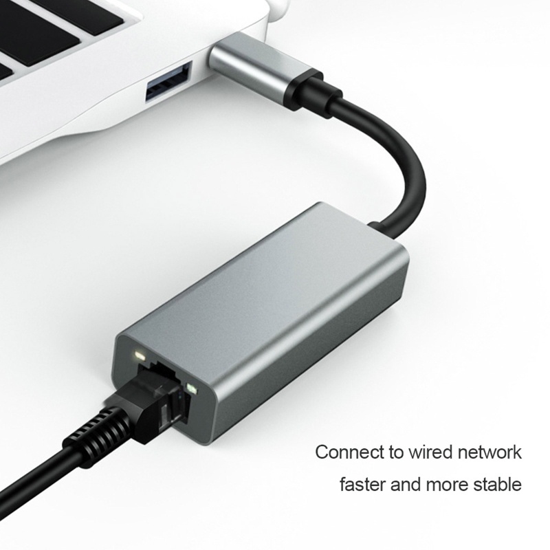 Btsg Plugable USB Type C to Ethernet Fast10 /100Lan Adaptor Kabel Untuk