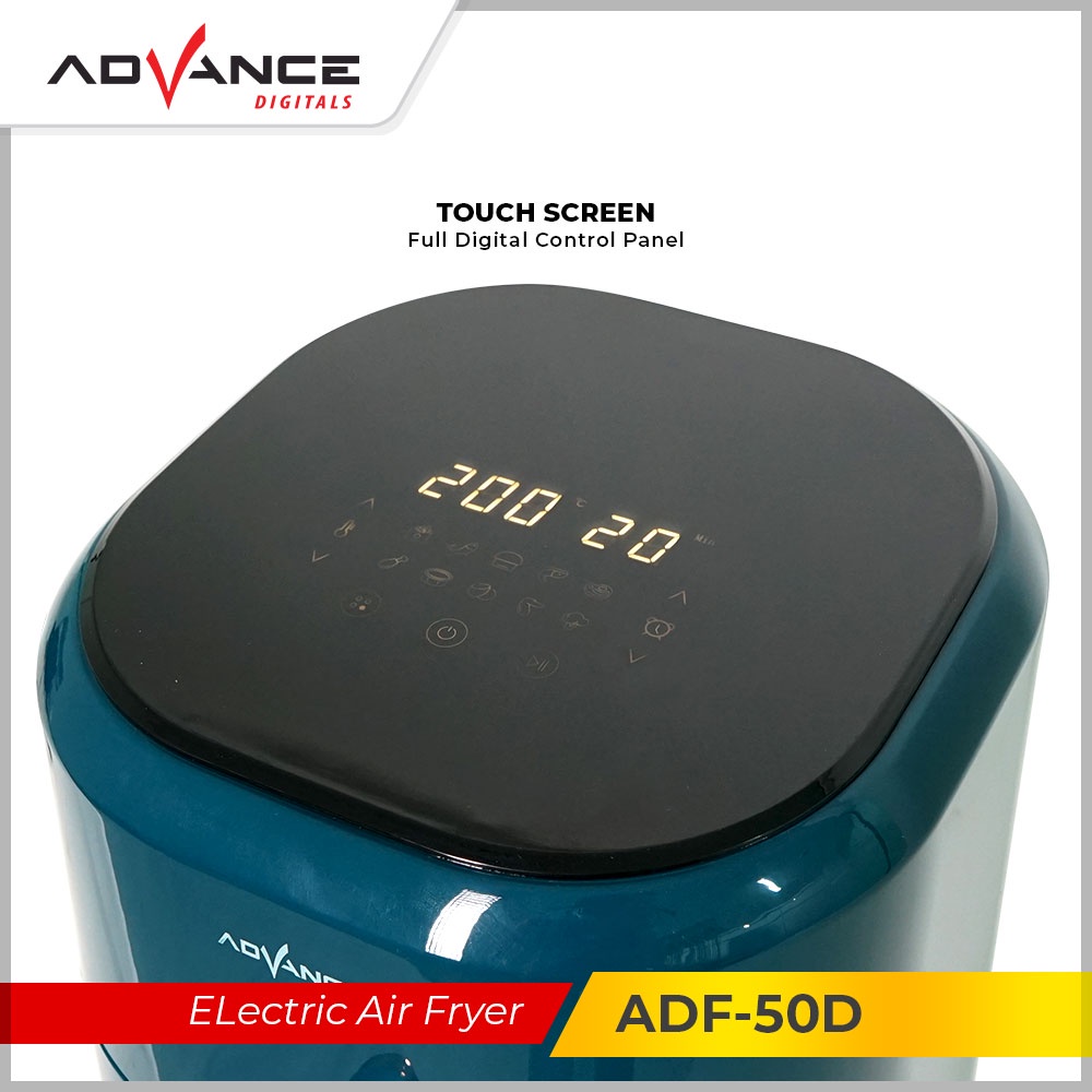 Air Fryer Advance ADF-50D Penggorengan Tanpa Minyak 5L Air Fryer Low Watt 600W Garansi Resmi 1 Tahun