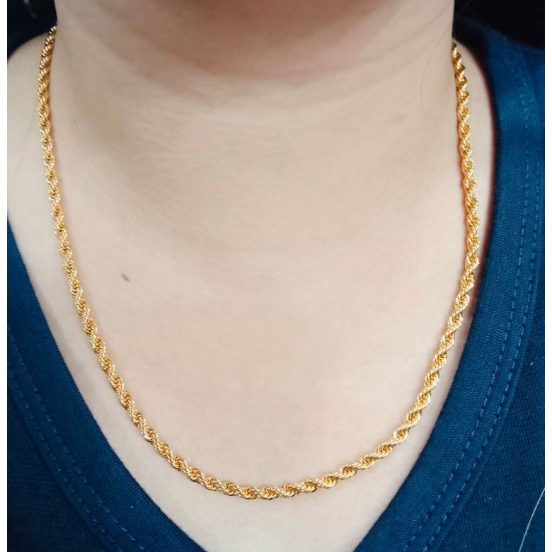 Kalung wanita / lapis emas / kalung tambang jumbo