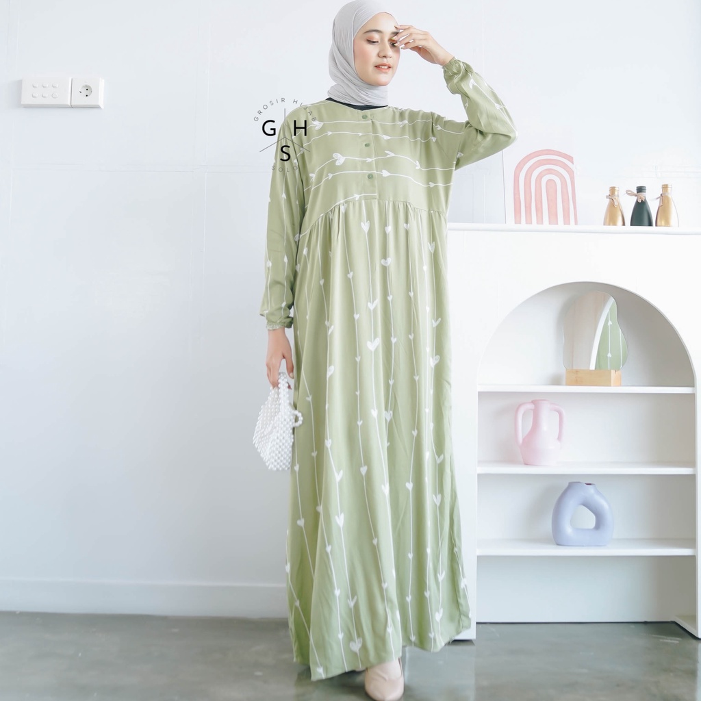 (RPA) GAMIS BILOV HILSA MAXI DAILY BUSUI DRESS RAYON UNIQLO