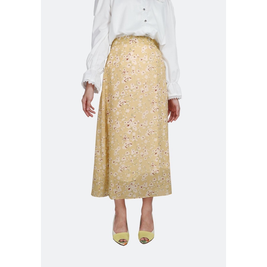 Jooyeon Skirt / Korean Chiffon Floral Skirt / Korean Style Skirt / Rok Korea