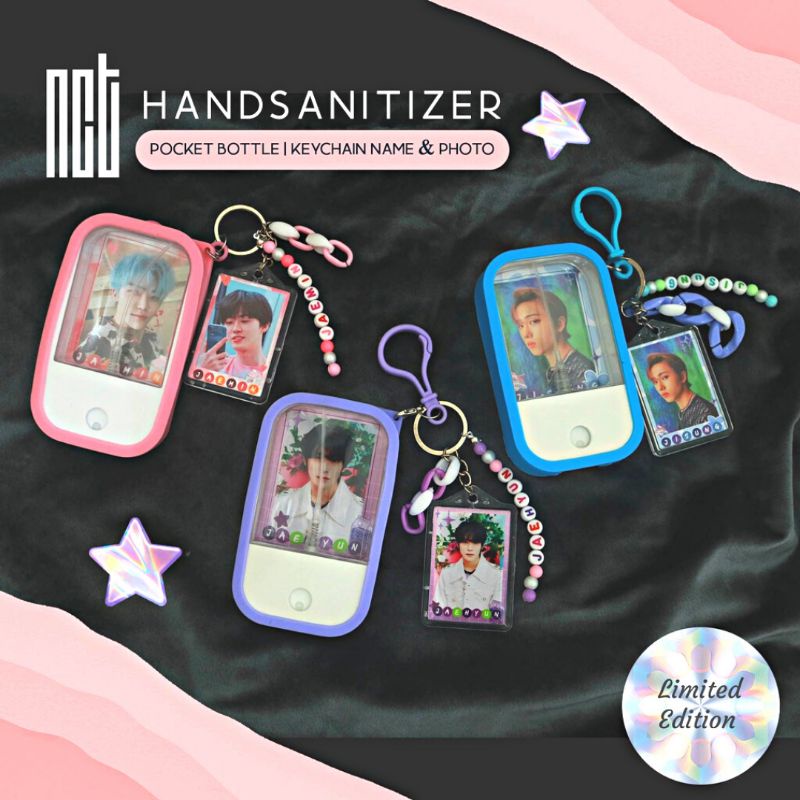 NCT Handsanitizer Custom Pocket Bottle Keychain Gantungan Nama