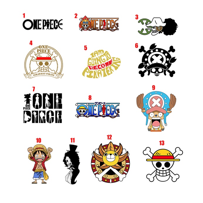 

stiker print one piece custom cuttig stiker murah