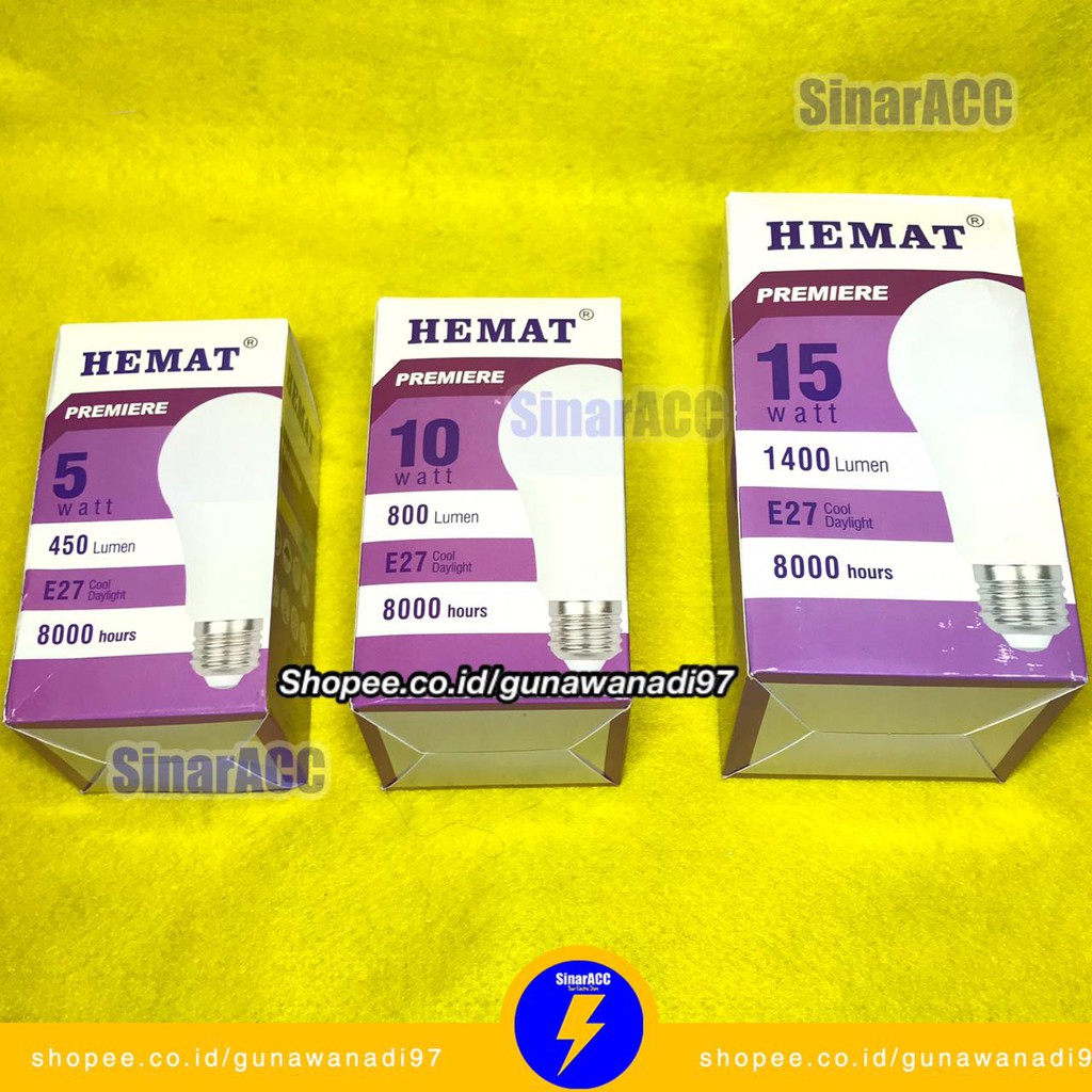 Lampu Led Premiere hemat 5 Watt / 10 watt / 15 watt / 20 watt lampu led premium 5w 10w 15w 20w berpendingin