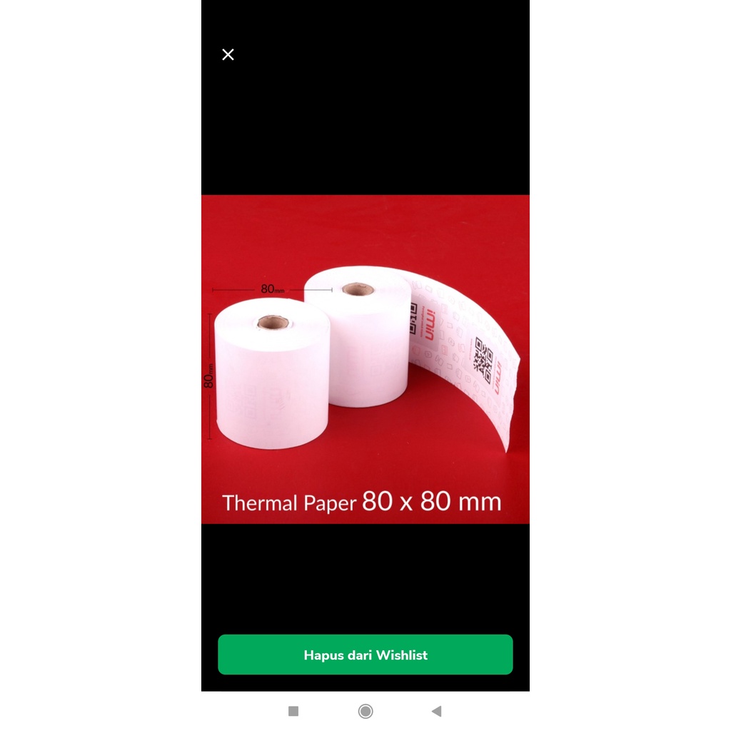 

Kertas printer, thermal paper, epson, panda, size 80x80