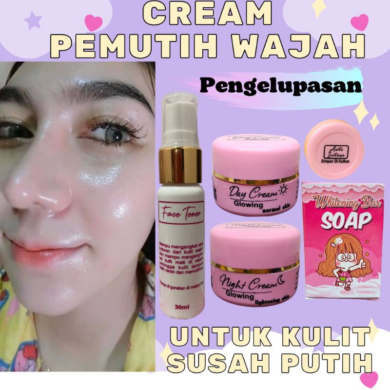 SKINCARE Pemutih wajah ampuh PAKET PENGELUPASAN  Cream pemutih wajah