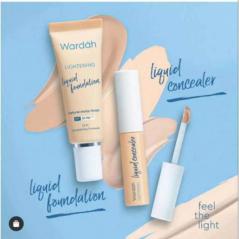 Wardah Lightening Liquid Concealer 7gr | Liquid Foundation Tube 25ml