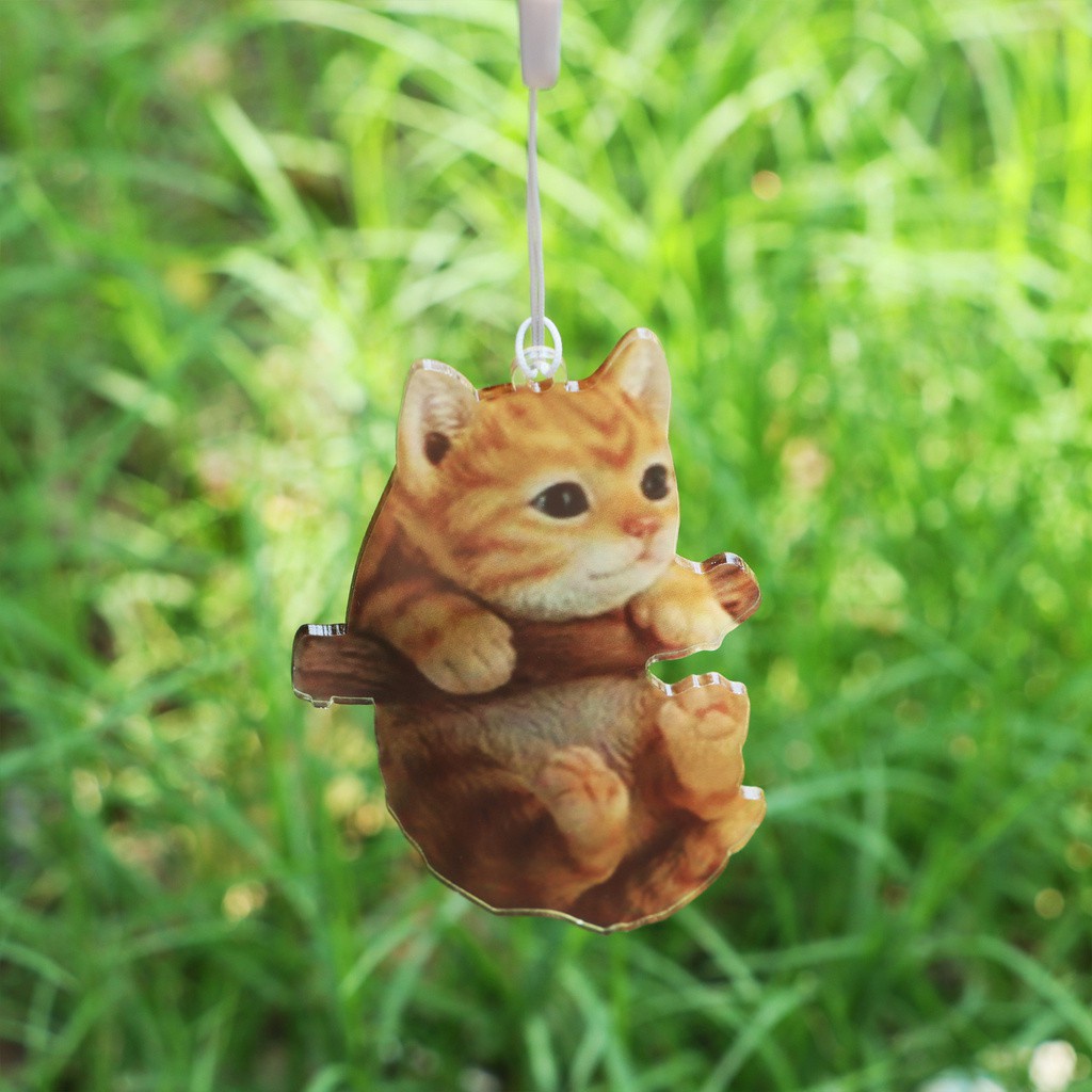 Suyou Gantungan Kunci Bentuk Kucing + Anjing Untuk Dekorasi Interior Mobil