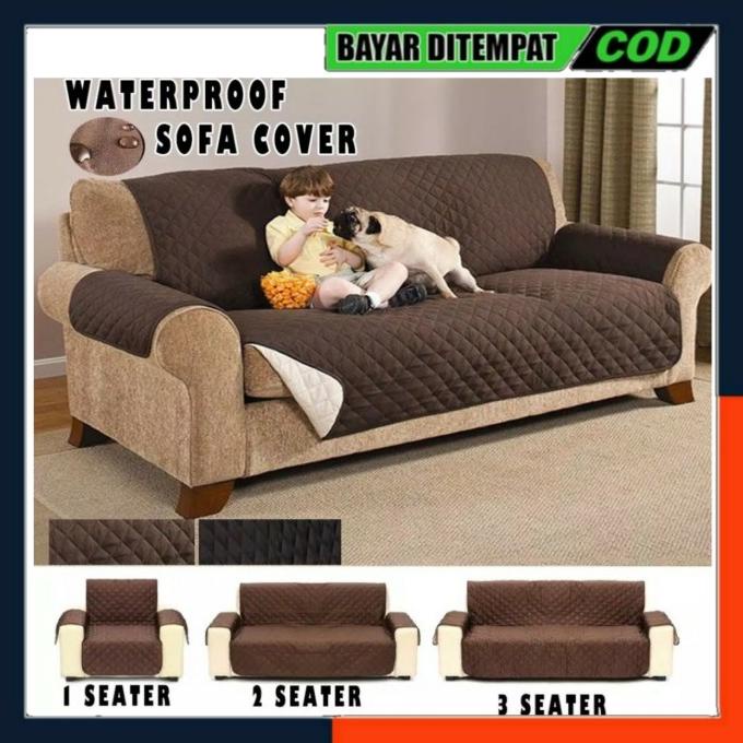 SARUNG SOFA PROTECTOR WATERPROOF COVER SOFA ANTI TAHAN AIR 123 SEATER