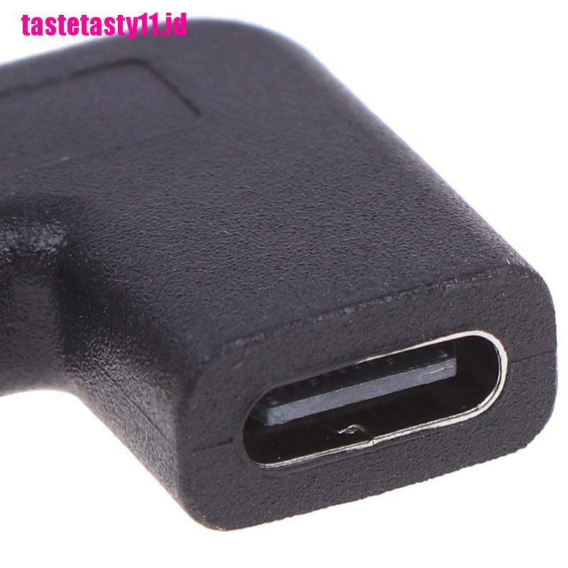 Konverter Sudut Kanan 90 Derajat USB 3.1 Tipe C Male Ke Female USB-C