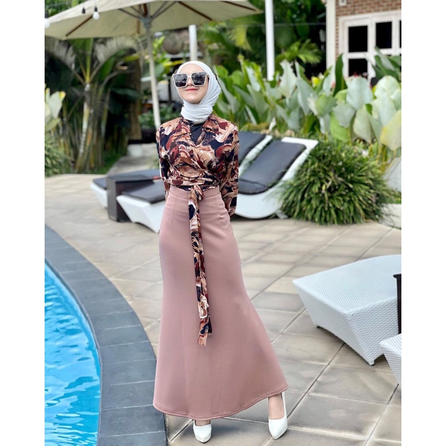 Rok Span Wanita Panjang Rok Duyung Rok Mermaid Scuba Premium