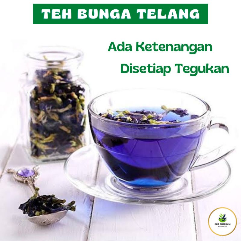 

Teh Bunga Telang Kering Organik Butterfly Pea Tea Wedang Kembang Biru Ungu Khas Solo Rempah Rempah Asli 10 gr