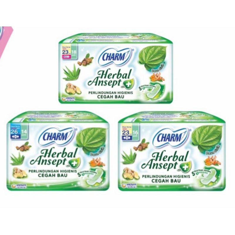 PEMBALUT CHARM HERBAL ANSEPT PLUS