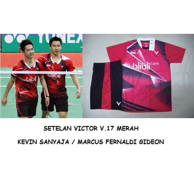 Baju Badminton Setelan BADMINTON / BULUTANGKIS Victor V.17 (Kevin Sanjaya) Murah