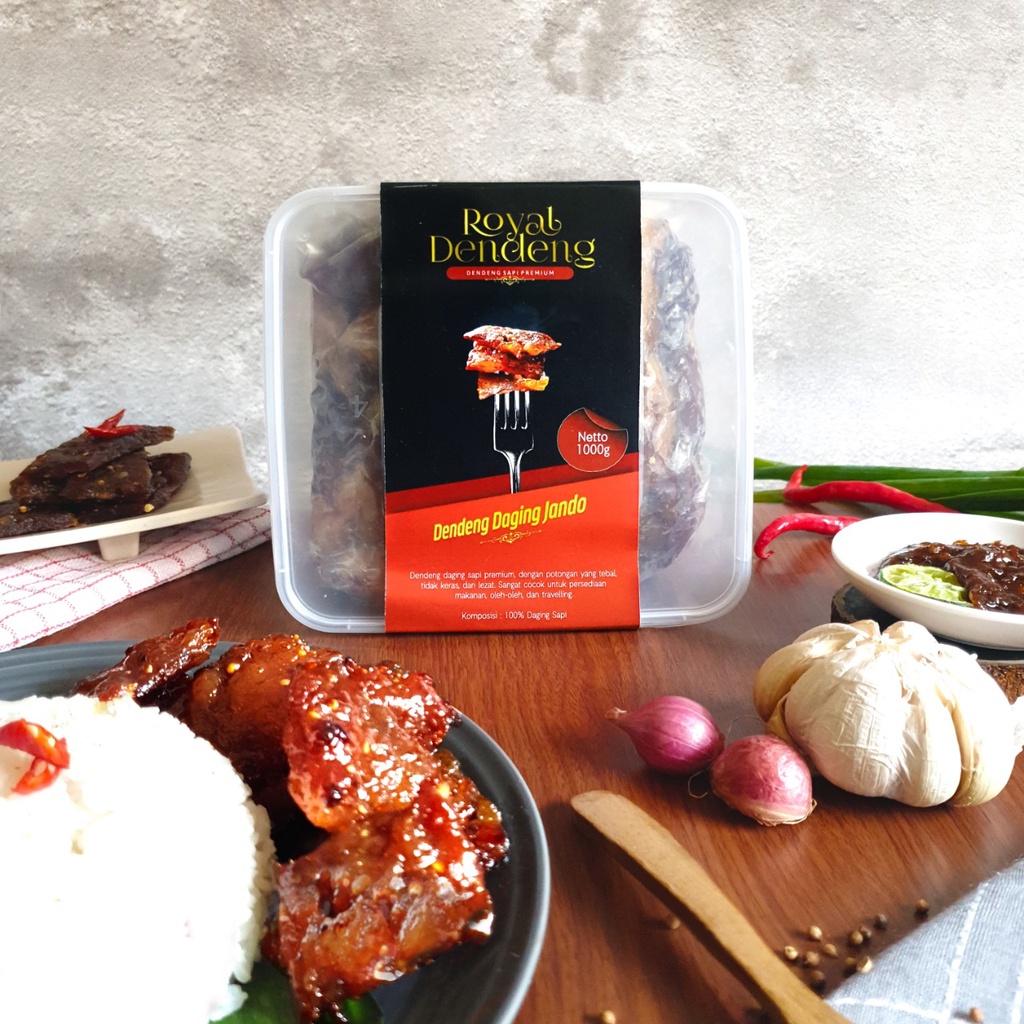 

Royal Dendeng Sapi Jando Premium (dg Lemak) Enak Empuk Bergizi 1000gr