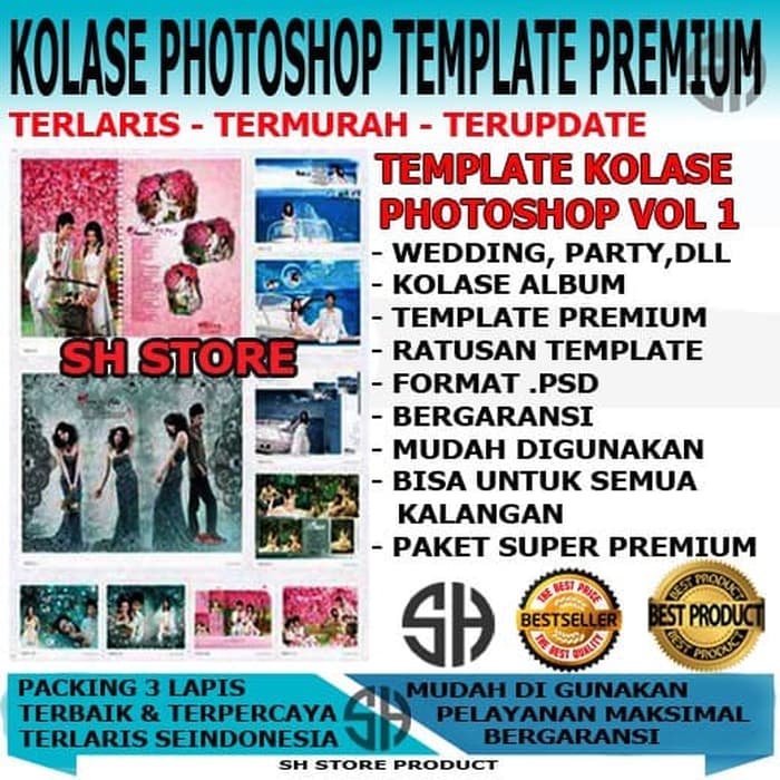 Paket Template Wedding psd photoshop Kolase jilid 1