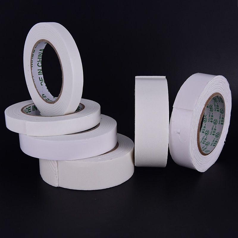 {LUCKID}1roll white strong double sided sticky tape foam double faced adhesive craft