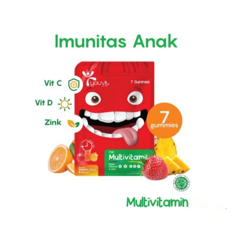 YOUVIT MULTIVITAMIN ANAK KUALITAS PREMIUM 7 GUMMY