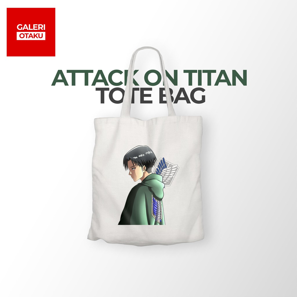 Galeri Otaku -Totebag Kanvas Eksklusif Attack on Titan Levi Ackerman