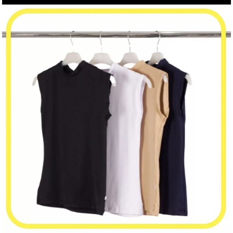 Inner Tanktop JERSEY / MANSET TANKTOP TURTLE NECK JERSEY