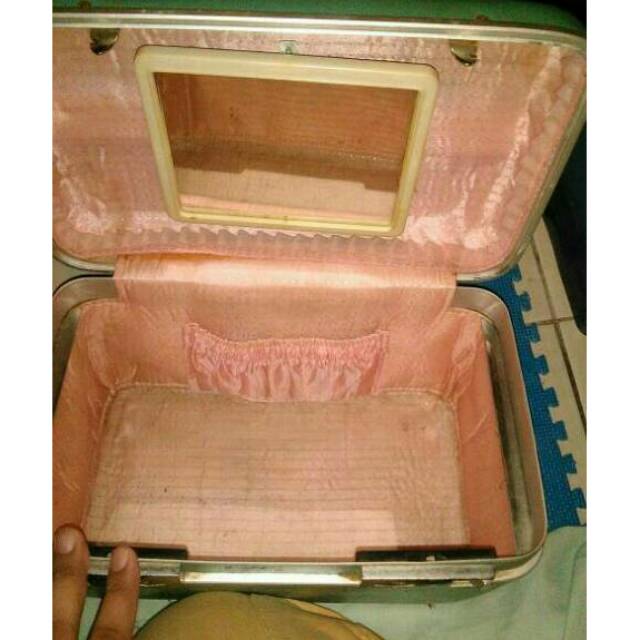 Tas/Koper Make Up Jadul/antik Merk Prince hijau