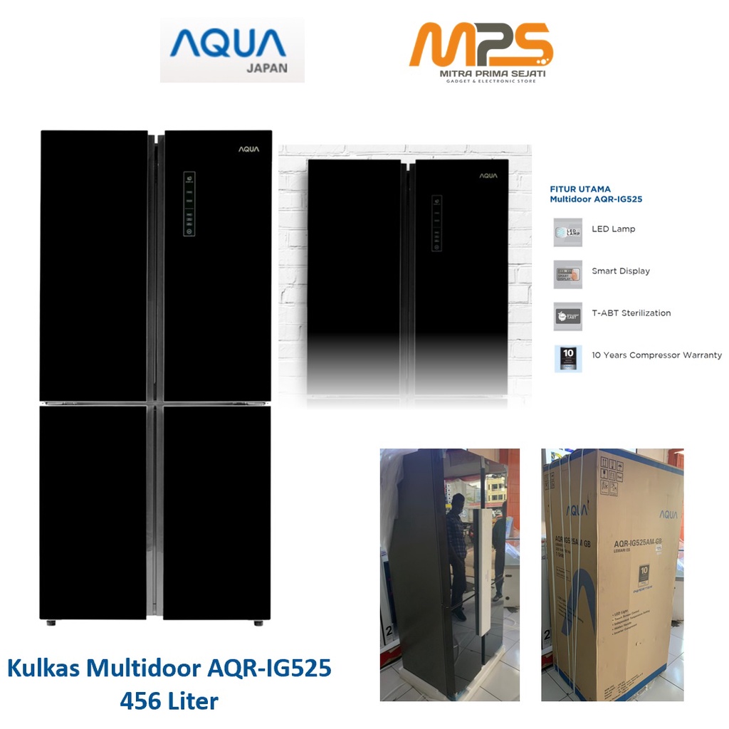 Kulkas Multidoor AQUA JAPAN AQR-IG525 - 456 Liter