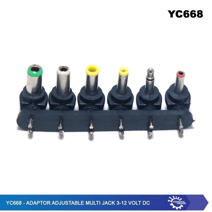 Adaptor Adjustable Multi Jack 3-12 Volt DC - YC668