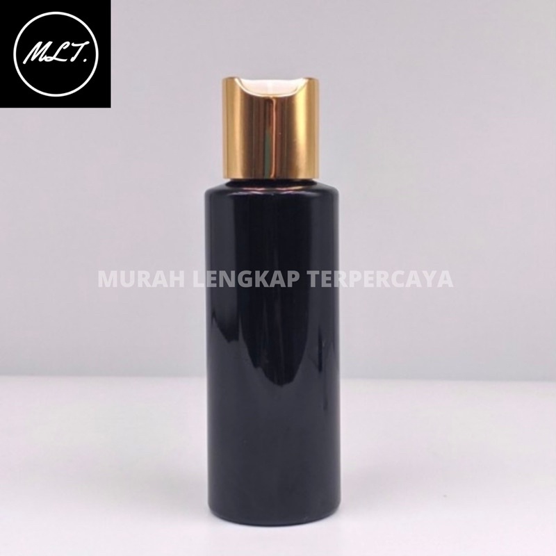 BOTOL PRESSTOP 100ML RF HITAM / BOTOL 100ML PRESSTOP GOLD DAN SILVER RF 100ML HITAM