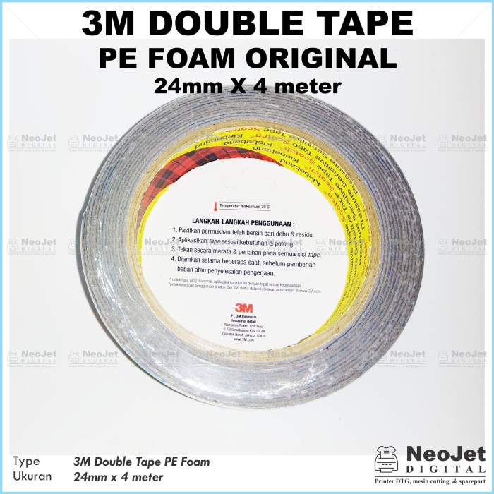 

Menakjubkan 3M Isolasi Double Tape Pe Foam (24Mm X 4M) Original Asli Ori Terlaris
