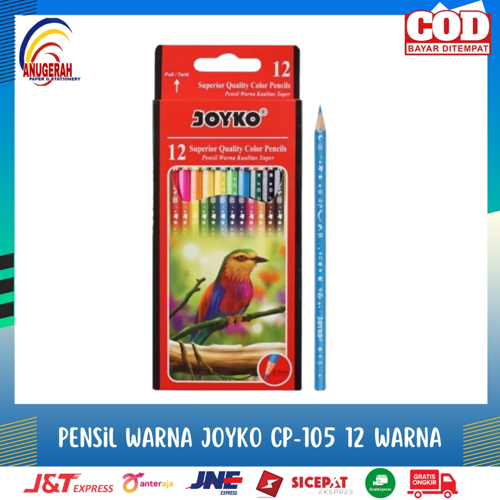 

PENSIL WARNA JOYKO CP-105 12 WARNA (PCS)