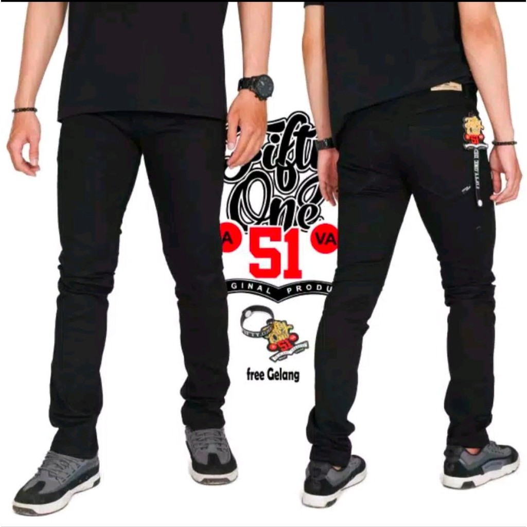 Celana Jeans Hitam Slimfit Nomi / Celana Jeans Panjang Pria / Celana Jeans Slimfit Pria