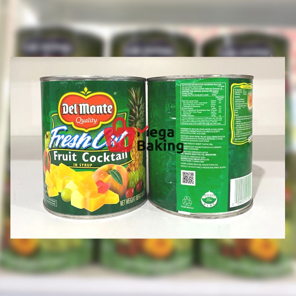 

DELMONTE FRUIT COOKTAIL KALENG 825G/BUAH CAMPURAN DALAM KALENG