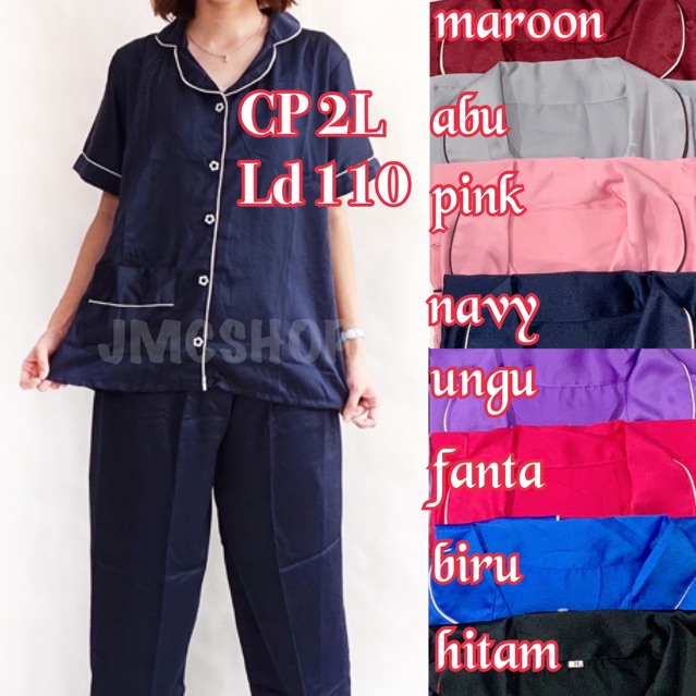 baju tidur cp 2L Ld 110 satin exclusive celana panjang