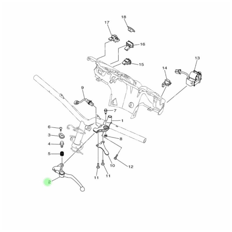 HANDEL HANDLE REM KIRI  BELAKANG MIO SOUL GT FREEGO FINO GEAR 125 ASLI ORI YAMAHA 1LB H3912 00