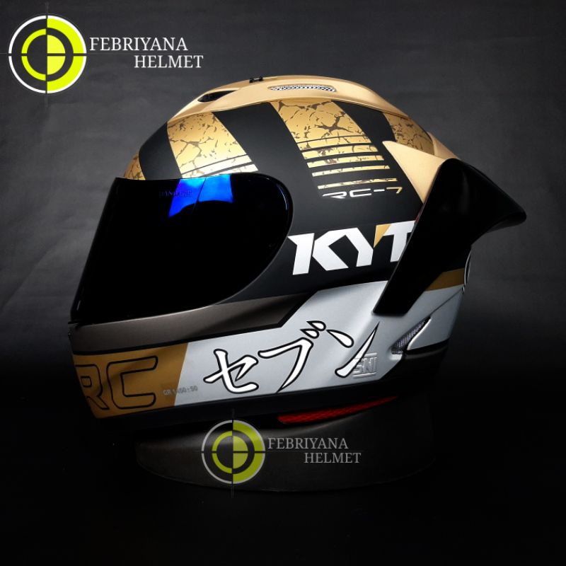 HELM KYT RC7 SERI 17 GOLD PAKET GANTENG | KYT RC 7 SERI 17