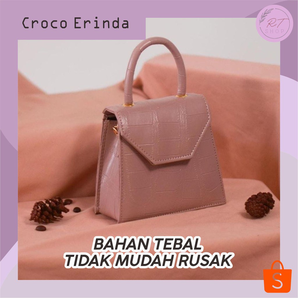 Tas Selempang Jinjing Fashion Wanita Croco Erinda Berkualitas Termurah
