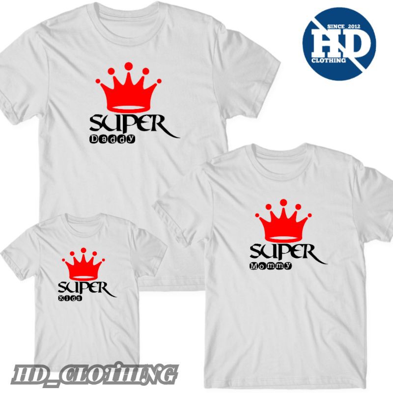 Kaos Couple Keluarga Super Dad Size S - XXL &quot;HDCLOTHING&quot;