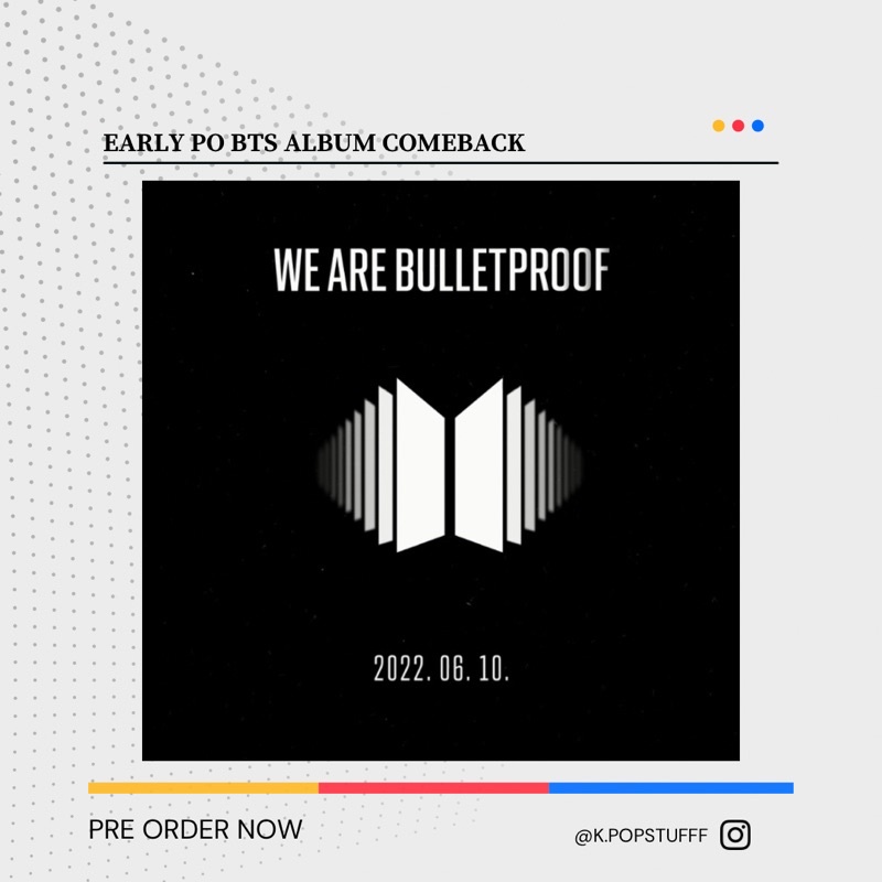 PO BTS ALBUM WE ARE BULLETPROOF