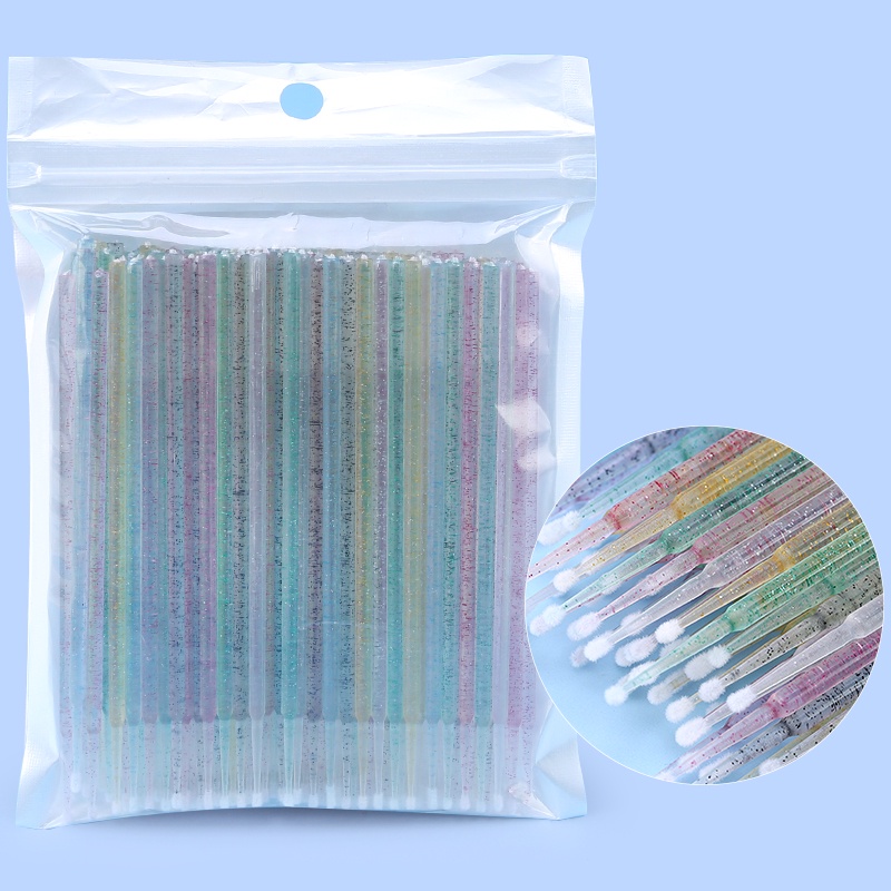 80pcs / Set Brush Micro Sekali Pakai Untuk Membersihkan Bulu Mata Extension