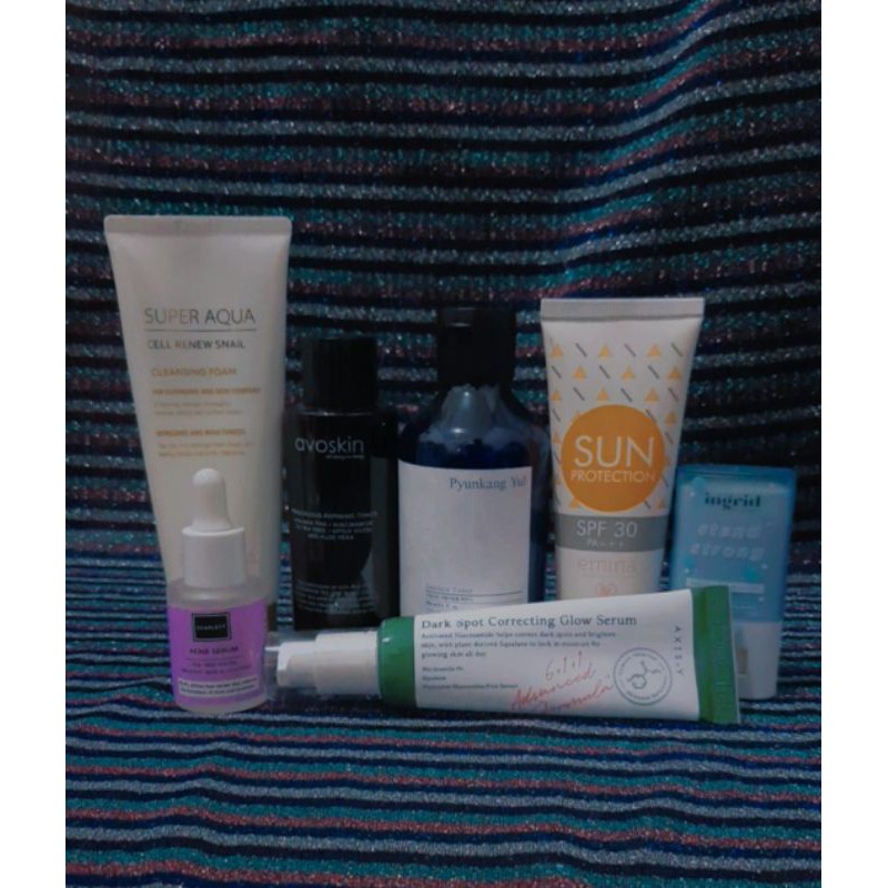 preloved skincare (avoskin, pyunkang yul, scarlett, axis y, dll)