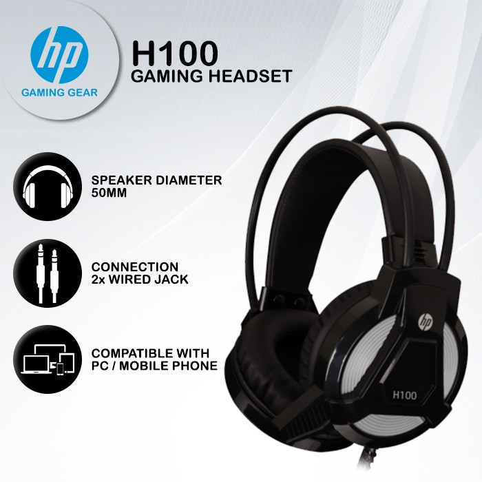 gaming headset h100 hp