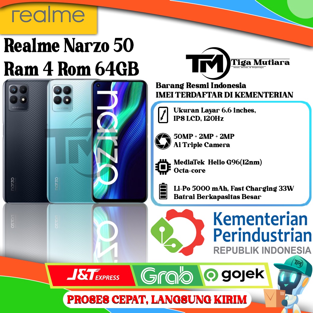 Realme Narzo 50 | Narzo 50 5G Ram 4GB | 6GB Rom 64GB | 128GB