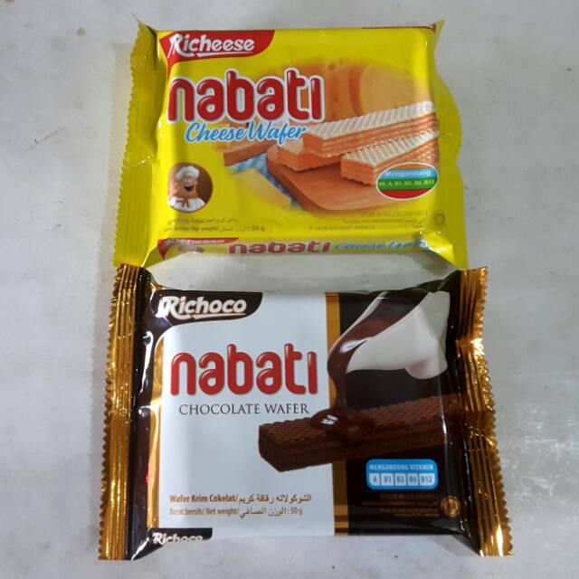 

RICHEESE NABATI Wafer Keju / Coklat 50gr Richoco Cheese / Chocolate Satuan