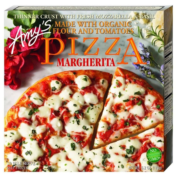 

AMY'S ORGANIC Ready Eat Frozen Pizza Margherita Tomato Basil Meal Snack Italian Food Makanan Organik