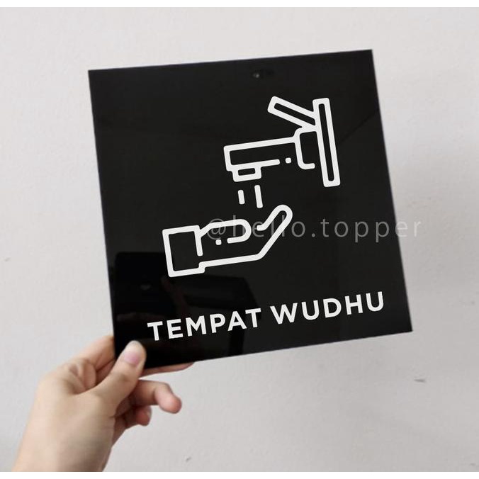 

Sign Board | Tempat Wudhu Modern Akrilik 20x20 Printed | Label Sign helloto99