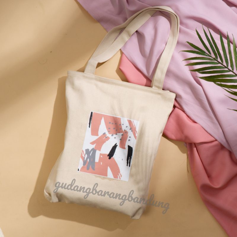 Tote Bag Kanvas dengan Desain ALMA dan Resleting: Gaya yang Memukau dalam Satu Tas