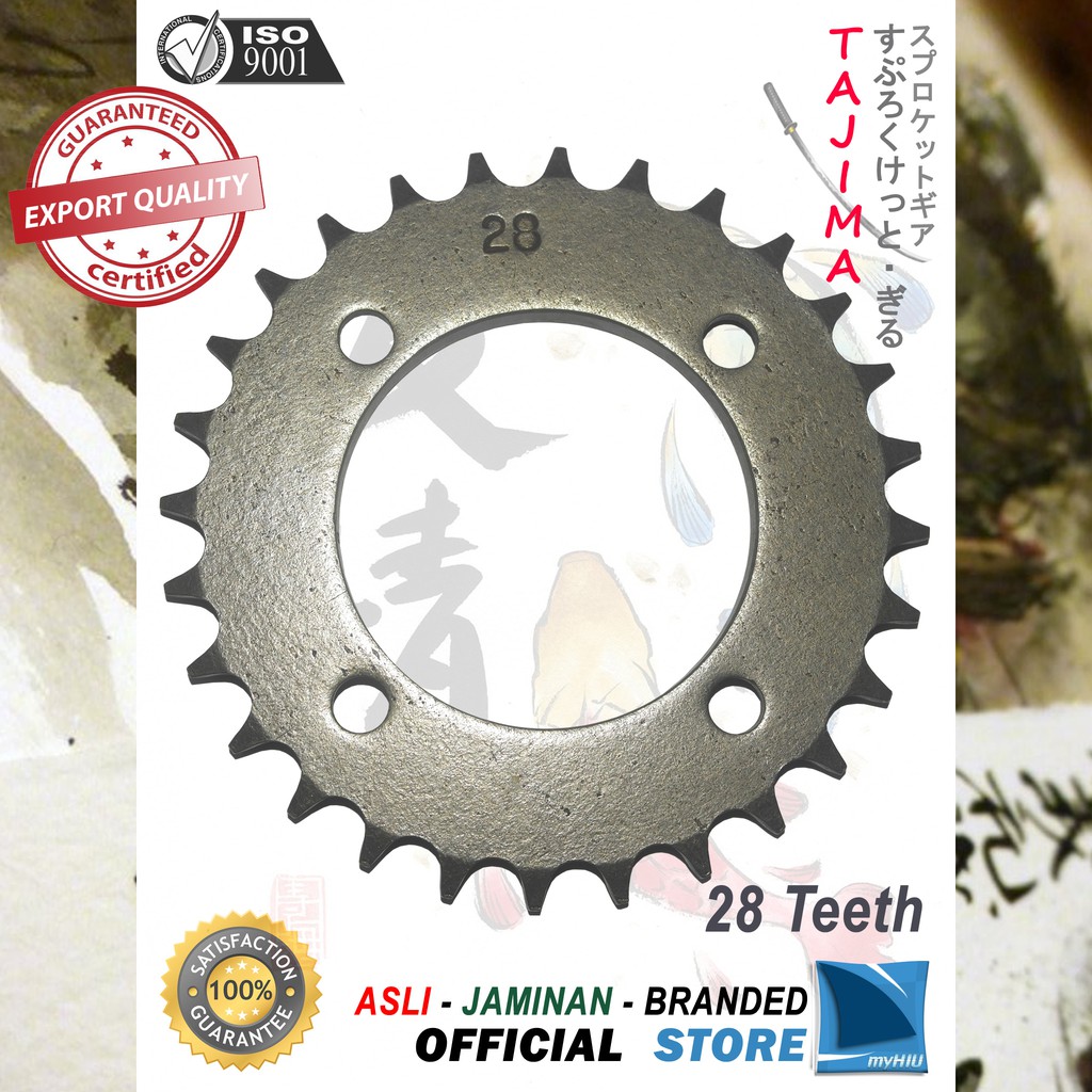 Gigi Tarik 28T ~ 38T YAMAHA Jupiter Z Lama Gir Belakang - Rear Sprocket Gear TAJIMA