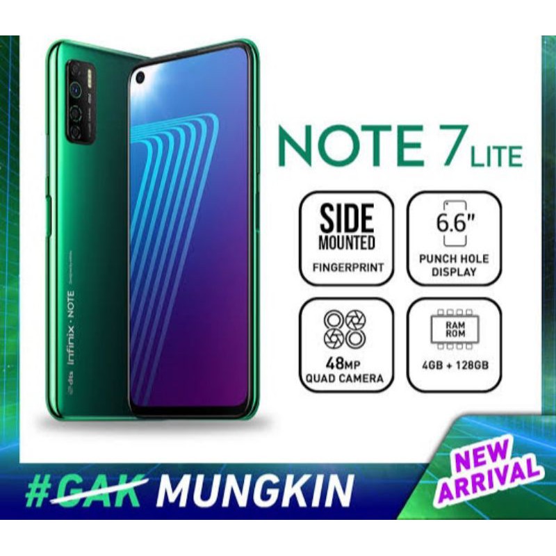 hp infinix note 7 lite 4gb/128gb original garansi resmi